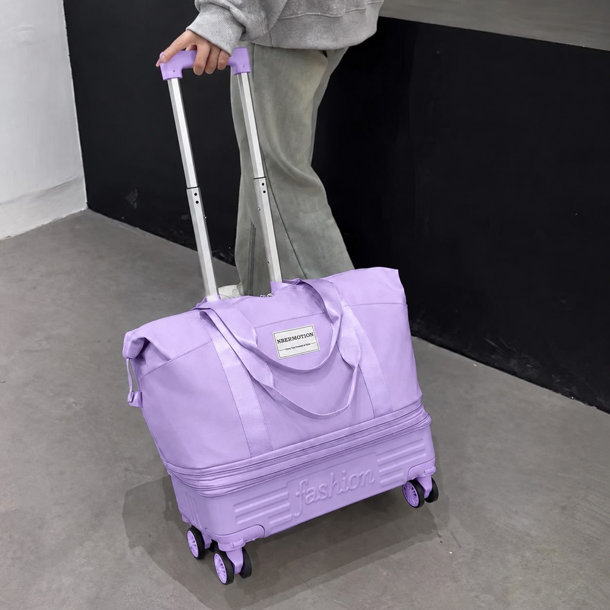 Foldable Rolling Luggage Bag - Tas Duffel Perjalanan yang Dapat Diperluas