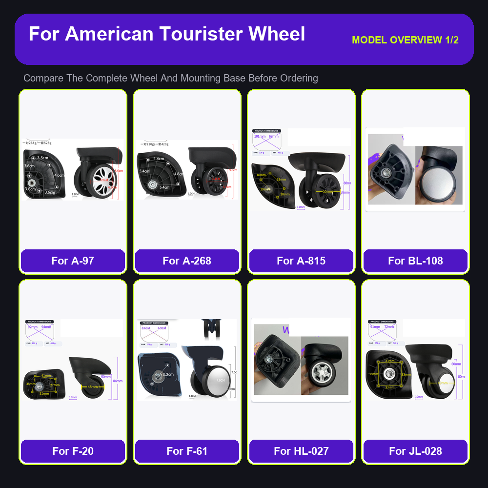 Silent Replacement Luggage Wheels - Roda Pengganti untuk Koper yang Kuat
