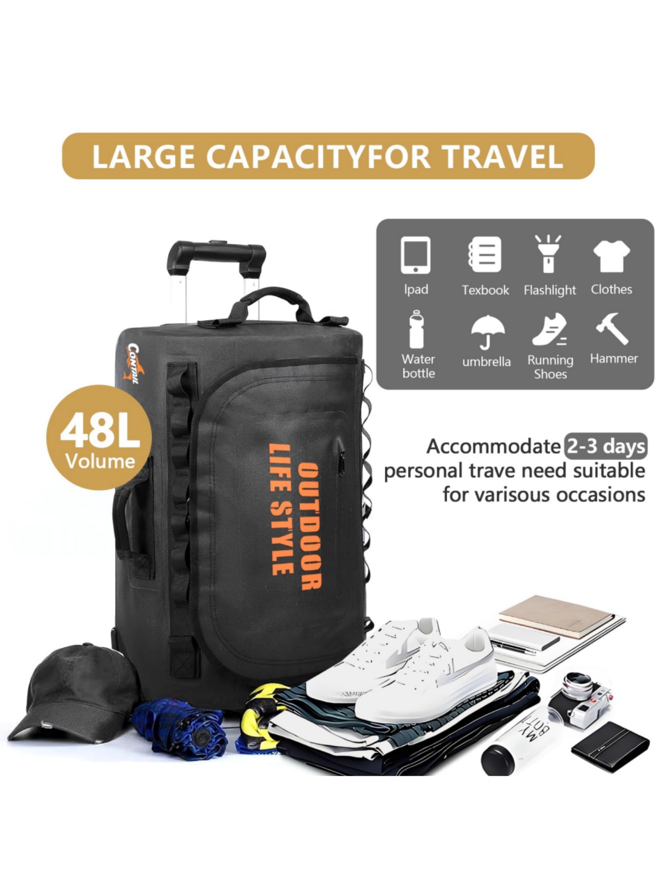 Tas Selam Beroda 48/95, Tas Ba - Foldable Rolling Luggage Bag ulasan dan harga
