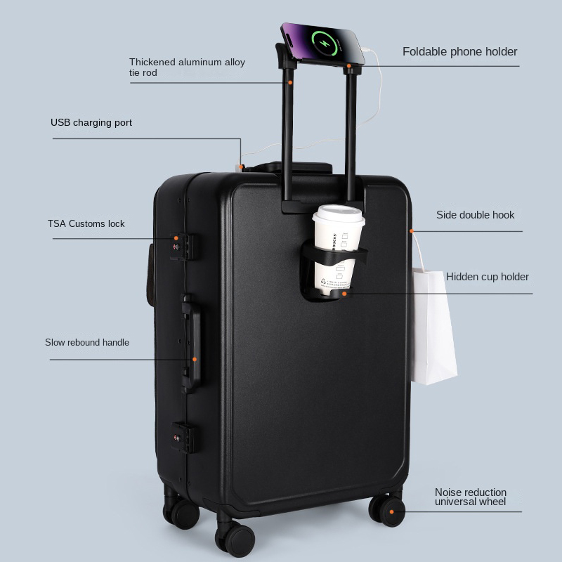 Tas Koper Bisnis, Tas Komputer - Aluminum Frame Carry On Luggage ulasan dan harga